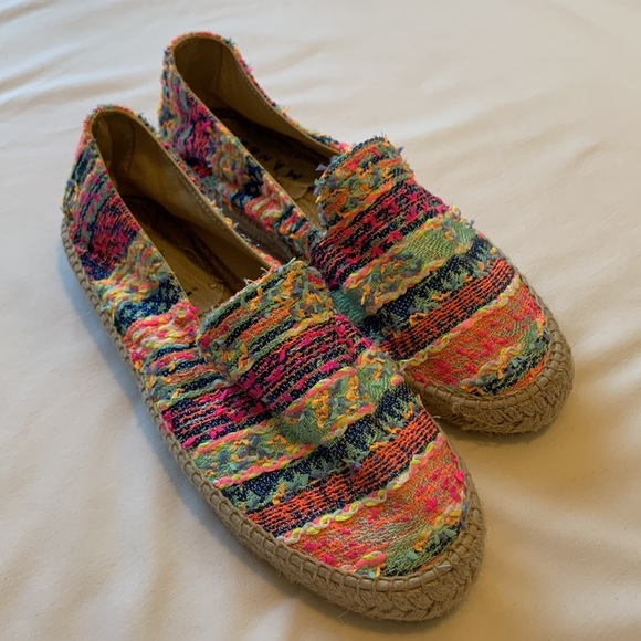 Manebi Ibiza Neon Tweed multicolor platform espadrilles 9 - Picture 7 of 10